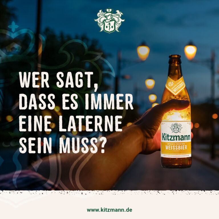 Bild einer leuchtenden Kitzmannflasche